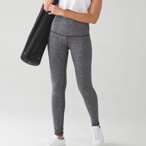 Lululemon Wunder Under Pant (Hi-Rise) 31” Heathered Black Size 4 approx